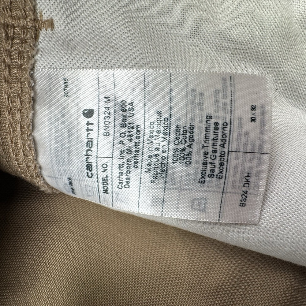 Carhartt Relaxed Fit Twill Work Pants Men's Sz 30x32 BN0324-M Tan Khaki - Picture 9 of 16